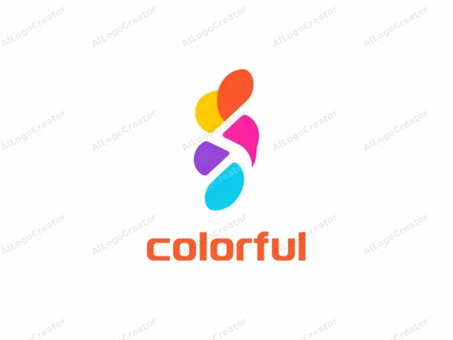 Dies ist ein stilisiertes Logo-Bild einer abstrakten, geometrischen Form vor einem weißen Hintergrund. Das Logo besteht aus fünf ineinander verschlungenen, abgerundeten Segmenten in verschiedenen lebendigen Farben: blau, lila, orange, rot und gelb. Diese Segmente bilden ein zusammenhängendes,