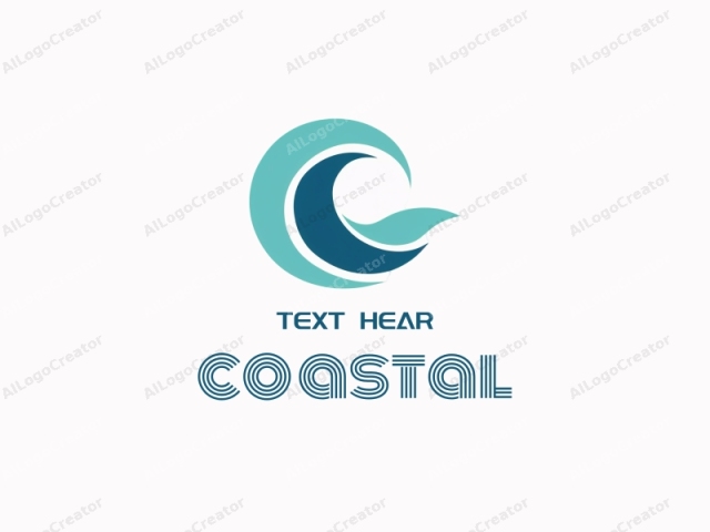 which features a stylized wave design. The image is a clean, minimalist logo with a modern and sleek aesthetic. It prominently displays a wave motif in a flat, two-dimensional digital design. The wave is composed of three main elements: a large