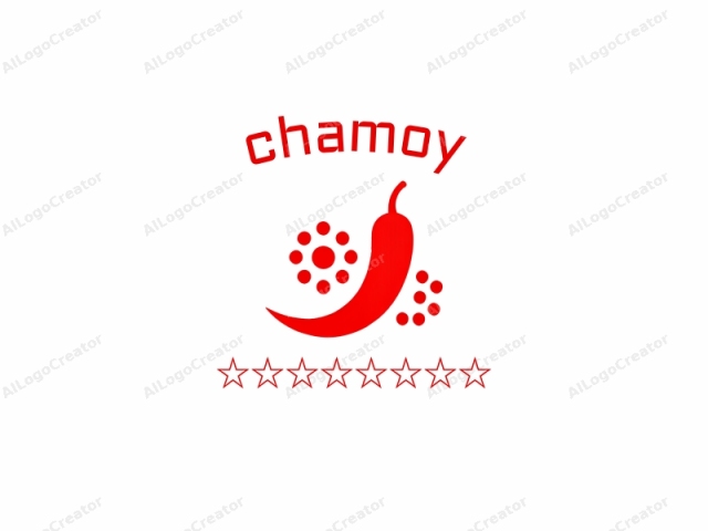 Dieses Logo zeigt ein minimalistisches, stilisiertes Design eines Chili-Pfeffers, der in einem kräftigen, einfarbigen Rot vor einem schlichten weißen Hintergrund dargestellt wird. Der Chili-Pfeffer, der in einer glatten, geschwungenen Form dargestellt ist, hat einen markanten, sich verjüngenden Stiel, der nach oben zeigt.