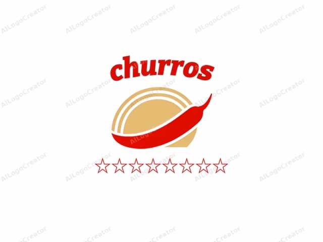 The logo is a minimalist design with a modern, geometric style. The central focus is a stylized chili pepper, depicted in solid red. The chili pepper curves gracefully from the bottom left to the top right, giving it a sense of movement and