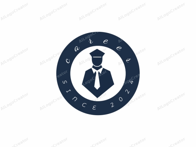 Das Logo-Bild zeigt eine vereinfachte, monochrome Illustration einer Figur in Uniform. Die Figur ist stilisiert dargestellt, mit festen dunkelblauen und weißen Farben. Die Figur ist im Bild zentriert und nach vorne gerichtet, wobei nur