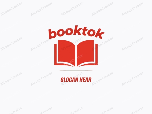 centrándose en el uso de elementos visuales minimalistas y abstractos para transmitir un mensaje específico. La imagen del logotipo presenta un diseño simplista y moderno, utilizando colores sólidos y audaces, y líneas limpias. El motivo central es un libro estilizado con dos páginas abiertas,