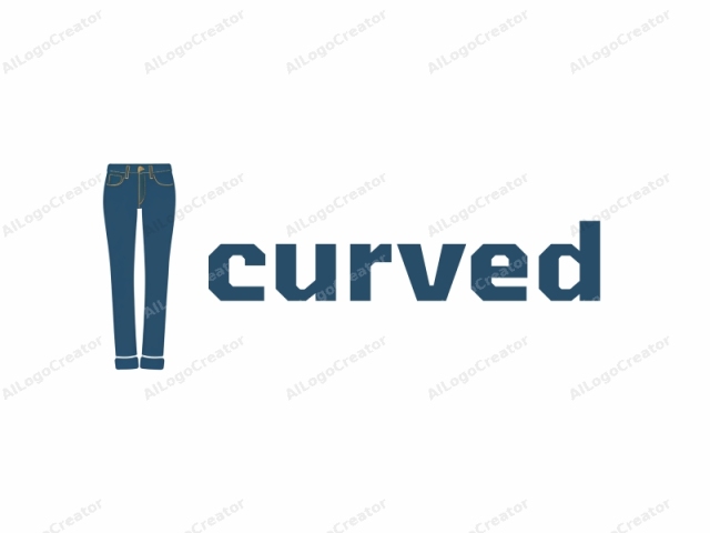 representando un par de jeans de mezclilla azul sobre un fondo blanco liso. Los jeans se muestran en una ilustración minimalista de estilo vectorial, con líneas limpias y colores sólidos. Presentan un diseño clásico con corte recto y cintura alta.