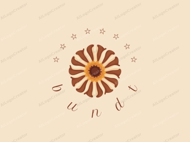 a stylized sunflower. The central focus of this image is a stylized, abstract representation of a sunflower. The sunflower is rendered in a minimalist, geometric style with smooth, clean lines and a soft color palette. The flower is