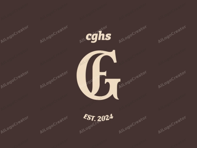 a stylized "G." The logo features a large, serif font letter "G" set against a solid, rich brown background. The "G" is rendered in a smooth, sans-serif style, with its lines and curves meticulously detailed and