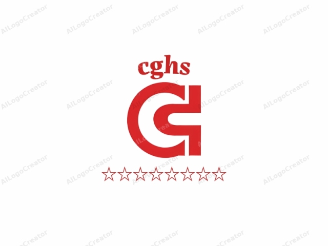 This is a digital image of a red, stylized geometric logo on a plain white background. The logo consists of two interconnected shapes: a lowercase "c" on its side, forming an "A," and a curved "C," each outlined