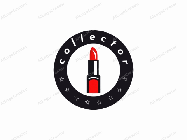 Dieses Logo-Bild zeigt eine stilisierte Darstellung eines Lippenstiftetuis vor einem einfachen weißen Hintergrund. Das Lippenstiftetui ist in einem einfachen, minimalistischen Stil mit kräftigen, klaren Linien dargestellt. Die Hauptfarben sind Rot, Schwarz und Weiß. Das Rot