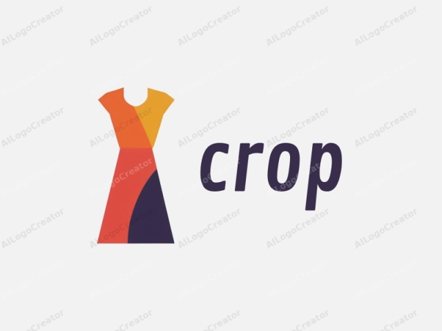 This logo is a simple, minimalist design featuring a stylized dress. The dress is depicted in a flat, geometric shape, with each section of the garment outlined using clean, bold lines. The top half of the dress is composed of three distinct