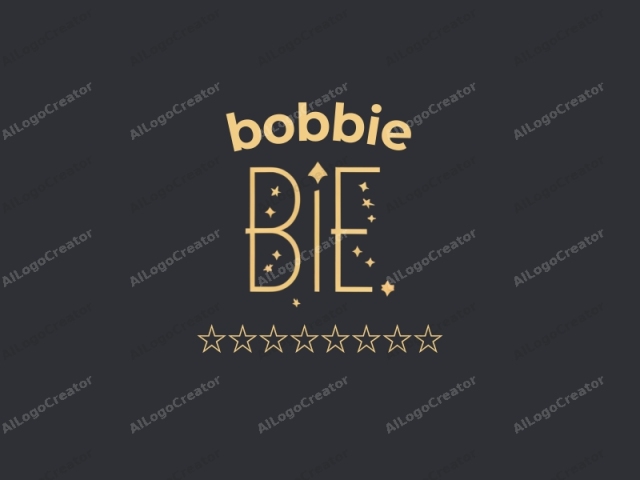 The image is a minimalist, digitally created graphic with a modern, elegant style. The design features the word "BIE" in large, stylized letters set against a dark gray background. Each letter is in a clean, sans-serif font with