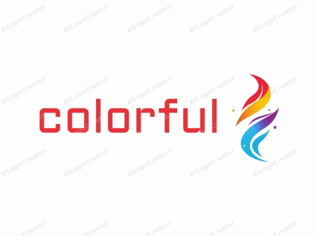 Dieses Bild ist eine digitale Vektorgrafik einer stilisierten Flamme. Das zentrale Design besteht aus drei gebogenen, länglichen Linien, die eine flammenähnliche Form bilden. Der obere Teil der Flamme ist leuchtend rot und geht in der Mitte in ein helles Orange über