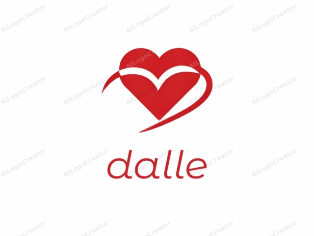 which features a stylized, modern heart icon against a white background. The heart is prominently displayed in the center of the image, characterized by a bold and vivid red color. The shape of the heart is simplified and abstract, with smooth, curved