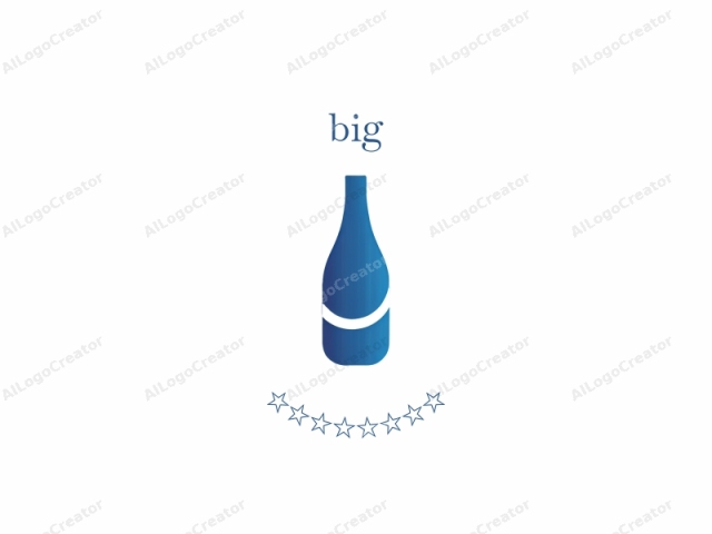 The logo is a simple, minimalist design, featuring a blue, stylized depiction of a bottle. The bottle is positioned vertically in the center of the image and is outlined with a white border, making it stand out against a stark white background.