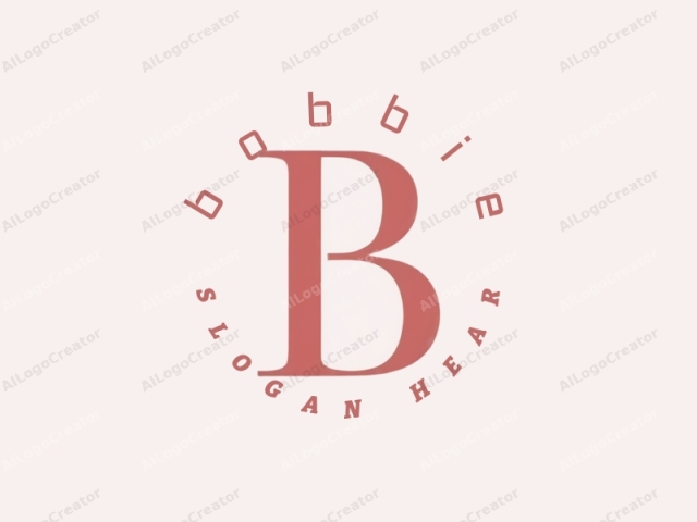 The logo image features a minimalist design with a large, lowercase "b" in the center. The letter "b" is bold and sans-serif, characterized by its clean, straight edges and lack of decorative elements. It is prominently displayed in a