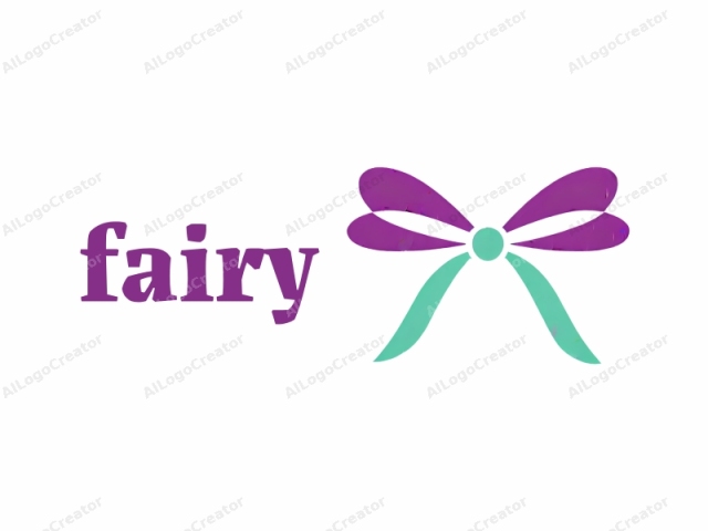 Este es un diseño de logotipo digital minimalista que presenta una mariposa estilizada. El logotipo consta de dos grandes alas en forma de mariposa que se abren simétricamente a ambos lados de un símbolo central redondo. Las alas están pintadas en un tono púrpura vivo, y