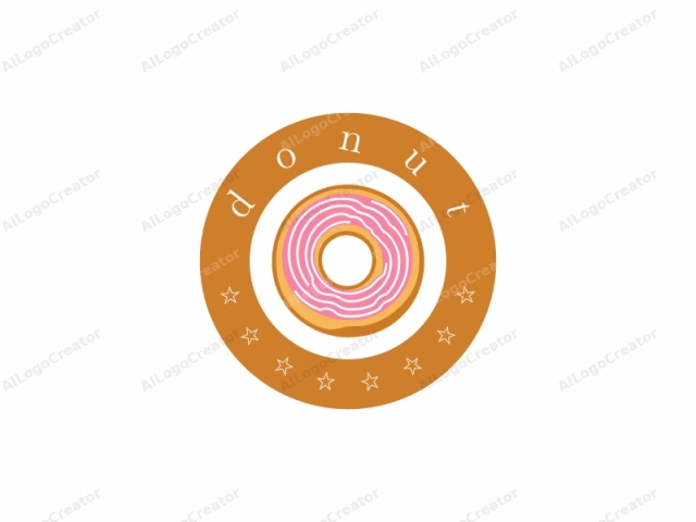 The logo image features a simplified, cartoon-style representation of a doughnut. The doughnut has a round shape with a golden-brown color for its surface, and it is centered against a plain white background. The doughnut's center is filled