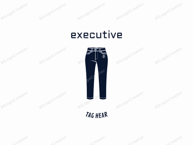 Dieses Bild ist eine digitale Darstellung einer dunkelblauen Jeans, die vor einem einfachen weißen Hintergrund präsentiert wird. Das Design ist einfach und minimalistisch und betont die Silhouette und Details des Kleidungsstücks. Die Jeans verfügt über eine gerade Beinform und einen Knopfverschluss.