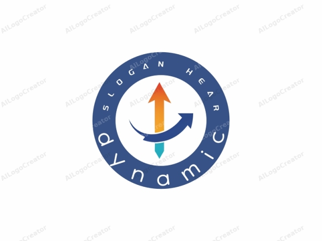 This is a logo in a flat design style, composed of two overlapping arrows, one above the other, against a white background. The upper arrow, in a warm orange color, points diagonally to the right and slightly up. The lower arrow