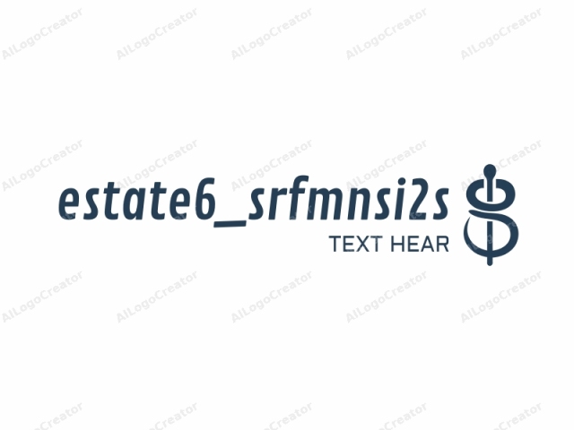 This is a minimalist logo of a dark blue stylized caduceus, which is a symbol representing medicine and healthcare. The caduceus features two intertwining serpents coiled around a central pole, with a pair of wings at the
