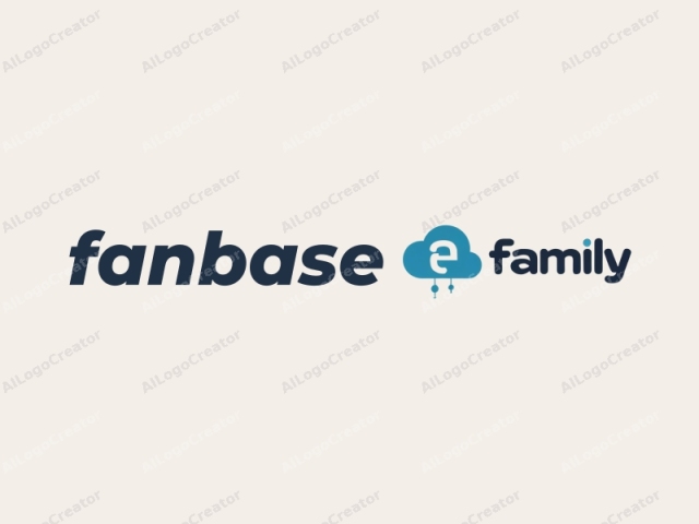 la compañía "Family." La imagen presenta un diseño de logo minimalista con un fondo beige claro o blanco roto que crea una atmósfera neutral, calmada y serena. El enfoque central es el nombre de la compañía, "Family," que se muestra prominentemente en negrita