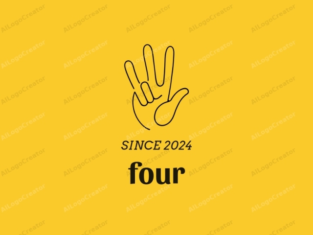 a hand in a stylized, minimalist form. The image features a simplified outline of a human hand in a circular shape. The hand is depicted with a smooth, continuous line, giving it a modern and abstract feel. The background is a solid