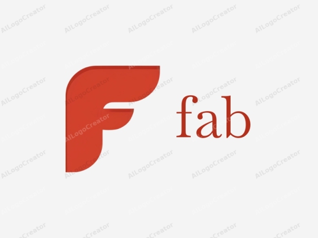 El logo presenta una letra "F" estilizada en un diseño moderno y minimalista. La letra se representa en una tipografía sans-serif audaz, limpia y con bordes afilados. El color de la letra es un rojo brillante y vivo, destacándose