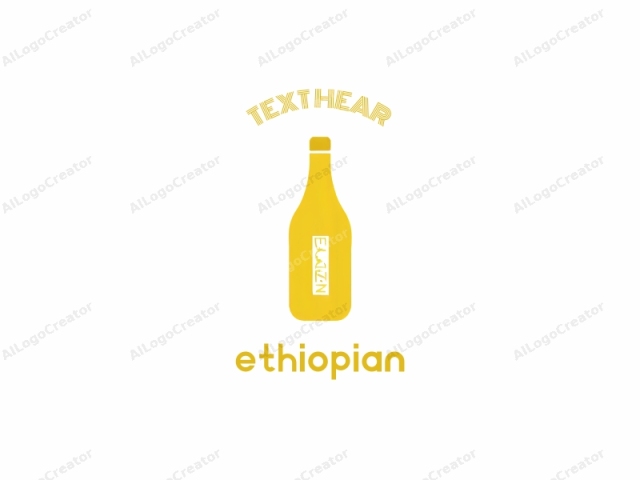 Dieses Logo-Bild ist eine minimalistische, digitale Zeichnung, die eine hohe, zylindrische Flasche mit einem runden Hals darstellt. Die Flasche ist in einem lebendigen, hellen Gelbton dargestellt, der sich stark vom weißen Hintergrund abhebt und sie deutlich hervorstechen lässt. Die Flasche