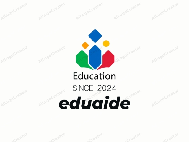 La imagen es un logo digital con un diseño minimalista. Centrado en un fondo blanco limpio, el logo muestra prominentemente una representación estilizada de un concepto escolar o educativo. El elemento central es una ilustración abstracta de un libro con sus páginas cerradas.