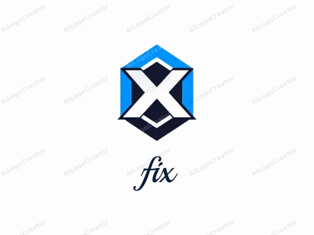 Esta imagen de logotipo presenta un diseño moderno y geométrico con un estilo minimalista. El elemento central es un símbolo "X", que es grande y en negrita, compuesto por dos líneas que se cruzan. La "X" es predominantemente blanca, proporcionando un contraste llamativo.