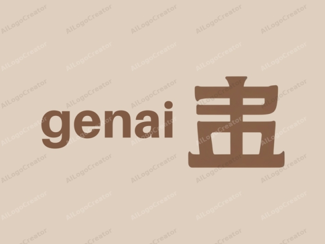 The logo is a simplistic and minimalistic design, featuring large, bold, brown Chinese characters set against a plain, beige background. The characters, in a classic Chinese script style, form a rectangular shape with a slight curvature at the top. The