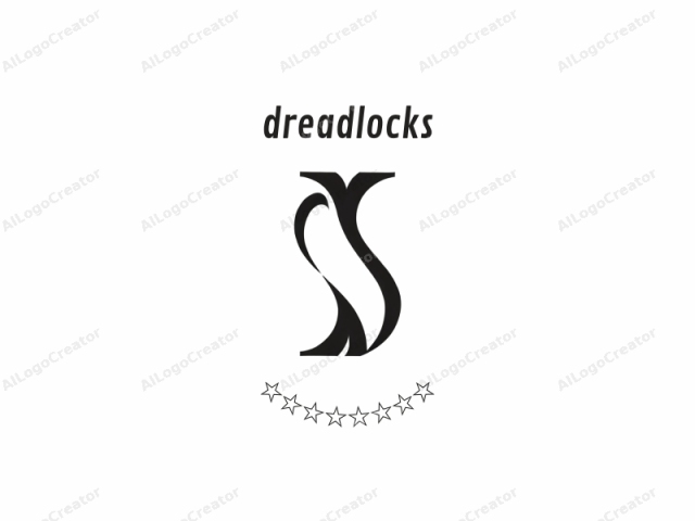 The image is a minimalist, digital black and white logo featuring a sleek, stylized letter "S" in the upper-left quadrant. The letter "S" is crafted in a flowing, modernist style with sharp curves and smooth transitions, suggesting