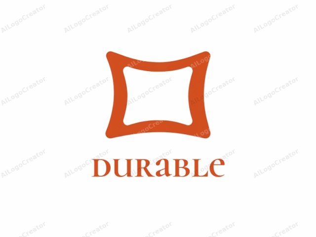 This is a simplified, vector-based graphic of a pillow. The pillow is represented in a bold, orange color with smooth, clean lines. It is rectangular with slightly rounded corners, giving it a soft and inviting appearance. The pillow is placed centrally