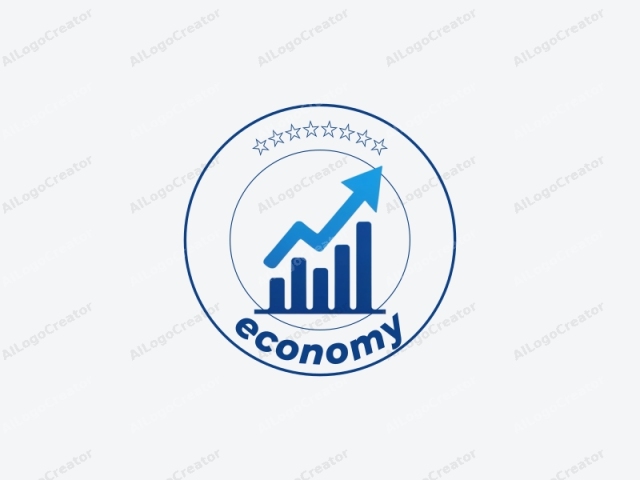 This logo features a simplistic yet visually appealing design. It consists of a blue upward-pointing arrow, pointing to the top right corner, with its base resting on a blue vertical bar. The bar stands centrally on a light grey gradient background, providing