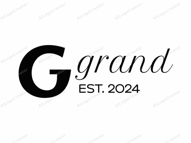 This is a minimalist logo image featuring a bold, capital letter "G" in black, centered on a plain white background. The letter "G" is large and filled with solid black, providing a stark contrast against the pure white backdrop. The