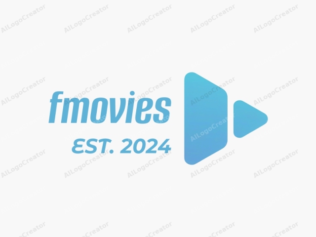 This is a minimalist, abstract logo image featuring two blue, right-facing triangle shapes. The larger triangle on the left is slightly tilted to the right, with its base aligned to the top-right corner of the image. The smaller triangle, positioned slightly