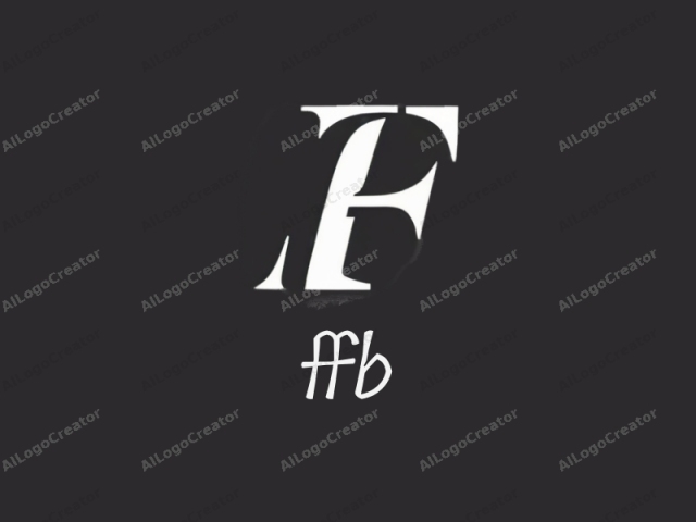 The logo image features a minimalist, monochromatic design with a stark black background and a large, bold, white letter "F" in the middle. The "F" is rendered in a modern, sans-serif font with clean lines and smooth