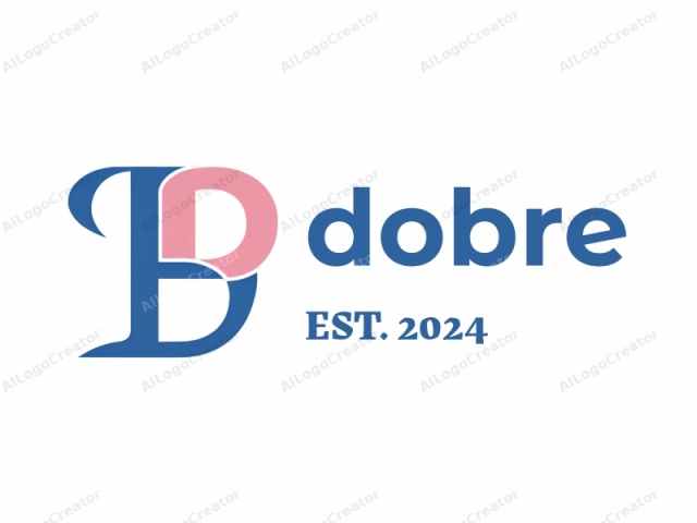 Dieses Bild ist ein stilisiertes, minimalistisches Logo, das einen mutigen, geometrischen Buchstaben "D" zeigt, der über einem Buchstaben "B" liegt. Der "D" ist in einem tiefblauen Farbton dargestellt, wobei seine oberen und unteren Teile nach innen gebogen sind