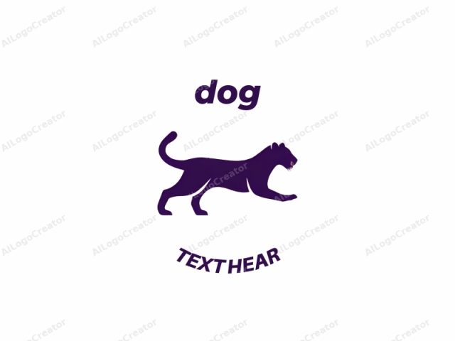 The logo is a simplified, stylized silhouette of a leopard, depicted in a side profile with the head slightly turned towards the viewer. The entire image is rendered in a solid, rich purple hue, with smooth, clean lines and no gradients or