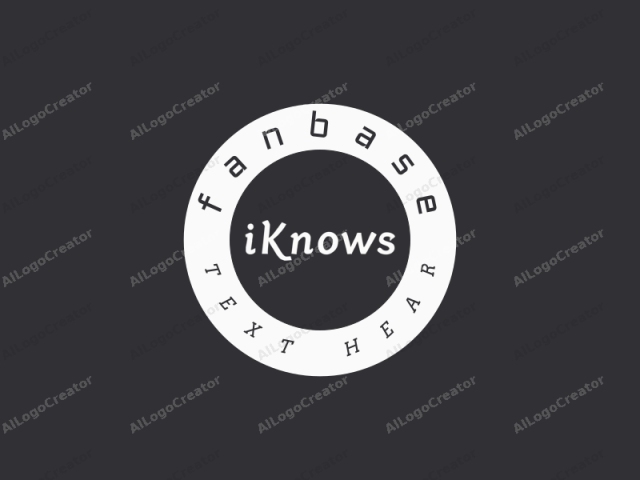 La imagen es un diseño minimalista basado en texto que presenta la palabra "iknows" en una fuente sans-serif sobre un fondo gris oscuro sólido. El texto está centrado y ocupa la parte central de la imagen, con cada letra de la palabra destacándose