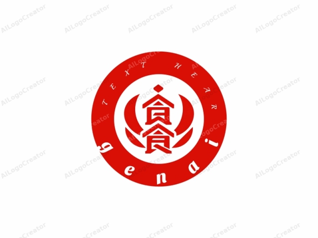 The logo image is a simple, stylized design consisting of two main elements: a Chinese character and a pair of symmetrical wings. The character, rendered in bold red, is positioned centrally within the design. It is a simplified, abstract representation