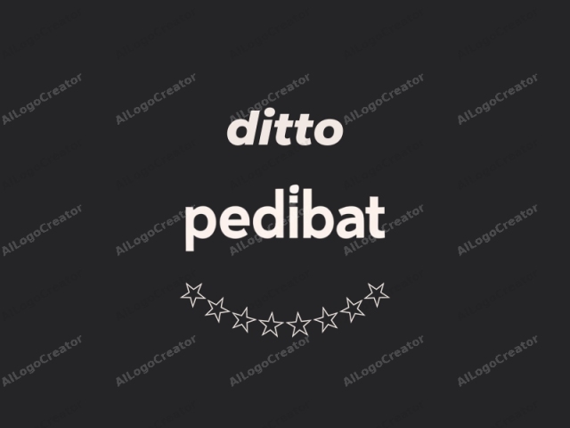 Esta imagen es un logotipo gráfico minimalista que presenta la palabra "pedibat" destacada en el centro de un fondo negro sólido. El texto está escrito en una fuente sans-serif limpia con letras mayúsculas y se presenta en un rosa pálido