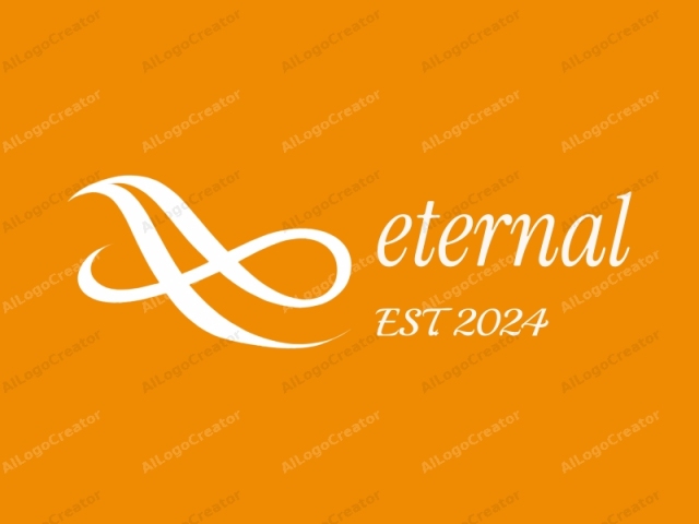 Das Logo ist eine einfache, saubere und moderne Grafik, die ein elegantes weißes Unendlichkeitssymbol vor einem lebendigen orangefarbenen Hintergrund zeigt. Das Unendlichkeitssymbol besteht aus zwei anmutig geschwungenen, sich kreuzenden Linien, die eine durchgehende Schleife bilden. Die Kurven sind glatt und