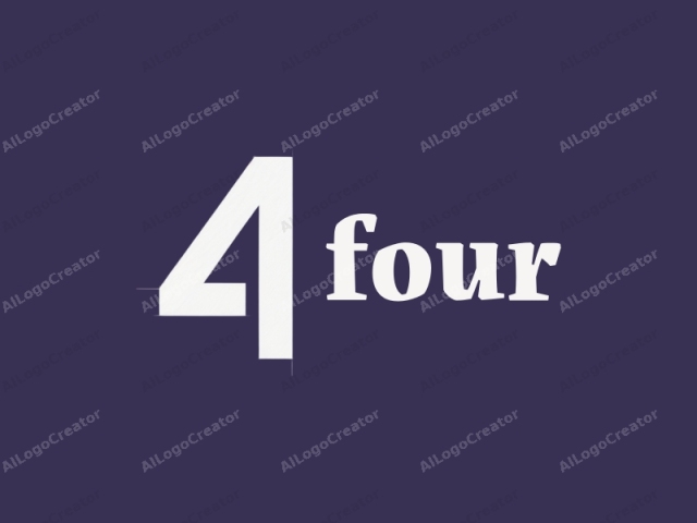 The logo image is a gradient background with hues transitioning smoothly from deep red at the bottom to a rich navy blue at the top. In the center of the gradient, there is a large, bold number "4" in white, which stands out