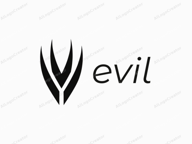 The logo is minimalist and abstract. It features a black, stylized bird-like shape against a stark white background. The shape is symmetrical and consists of four elongated, pointed wings or feathers that converge at the top in a V-shape