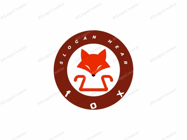 Beschreibung der visuellen Elemente und Texturen. Dies ist ein minimalistisches, digitales Logo-Design, das das stilisierte Bild eines Fuchses zeigt. Der Fuchs ist in einem kräftigen, einfarbigen Rot dargestellt mit markanten Merkmalen wie einem dreieckigen Kopf, spitzen Ohren und einem