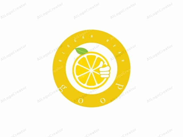 Este es un logo digital que presenta un limón simplificado y estilizado. El logo consiste en un segmento circular de limón delineado en amarillo brillante, con un borde grueso y suave. Dentro del limón, hay ocho secciones blancas en forma de cuña que irradian hacia afuera desde