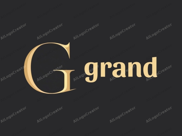 This is a digital graphic representation of a stylized, lowercase letter "G" set against a solid black background. The letter is depicted in a bold, serif typeface with a sleek, modern design. The serif features are delicate and elegant,