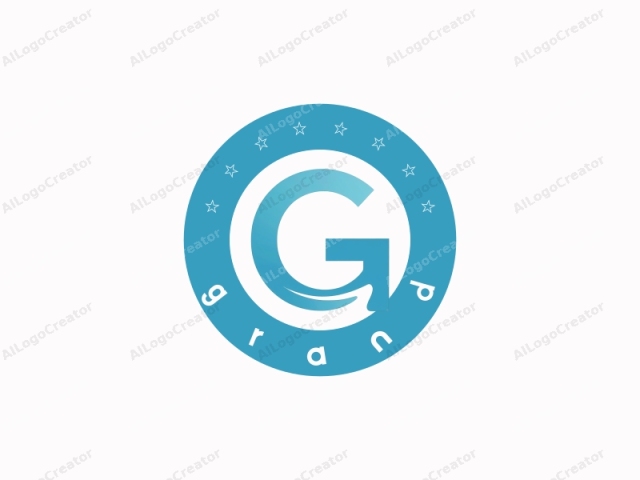 This is a minimalist digital logo featuring a stylized letter "G". The letter "G" is prominently centered and occupies most of the space. It is rendered in a smooth, modern font, with a clean, sans-serif style. The color