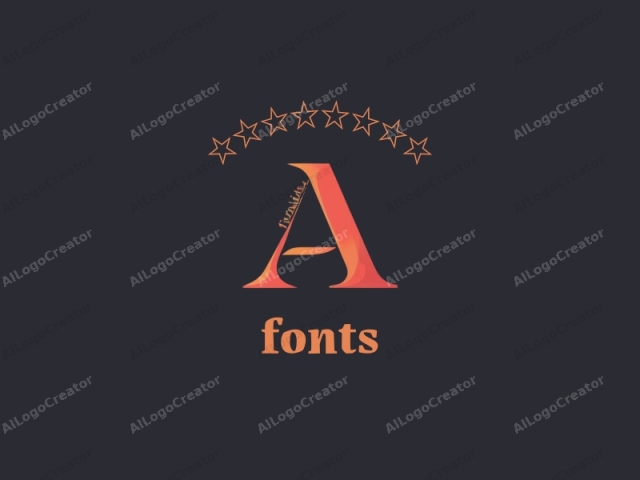 This is a minimalist, digitally-created logo featuring the letter "A" in a modern, geometric style. The background is a solid, dark grey color, providing a stark contrast that emphasizes the boldness and prominence of the "A." The letter