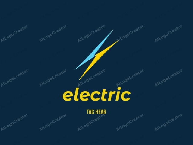 This minimalist logo features two lightning bolt symbols intersecting at their tips. The bolts are drawn in bold, clean lines and are positioned diagonally, pointing upward towards the top-right corner. The upper lightning bolt is colored bright yellow, while the lower