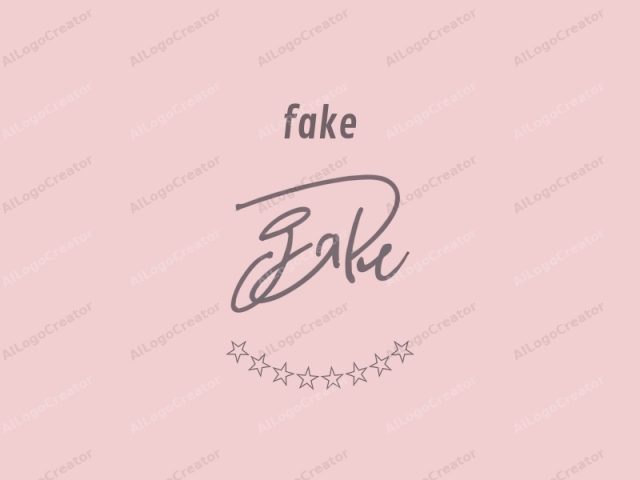 This is a minimalist digital logo with a clean and modern aesthetic. The background is a soft, pastel pink, providing a soft and inviting atmosphere. The main element of the logo is the name "Bake" written in an elegant, c